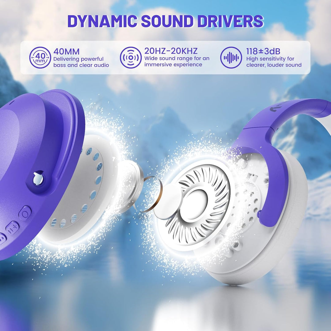 ATTACK SHARK G300 ANC Kabellose Kopfhörer, Ultraleicht Faltbare Over-Ear Kopfhörer mit Kabel/Bluetoo