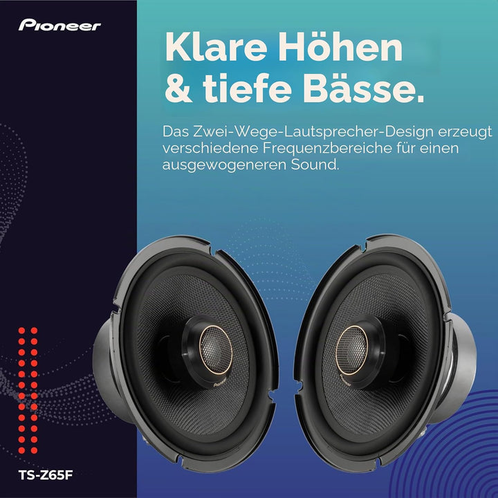 Pioneer Auto-Audio Center TS-Z65F Z Series 16,5 Zoll 2-Wege Koaxial Auto-Lautsprecher 330 Watt Minim