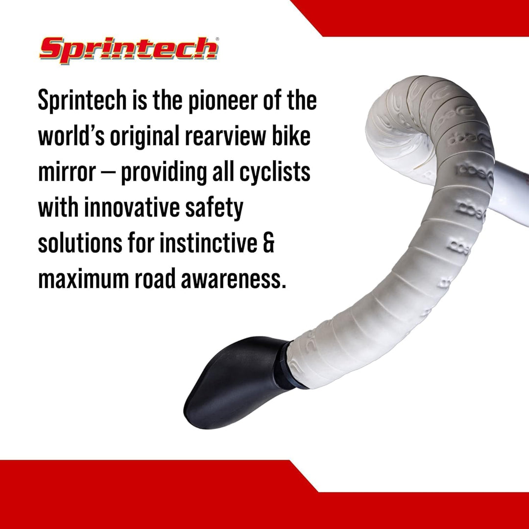 Sprintech MI2004 Racing Rennrad Lenker Spiegel Links Schwarz Black, Black