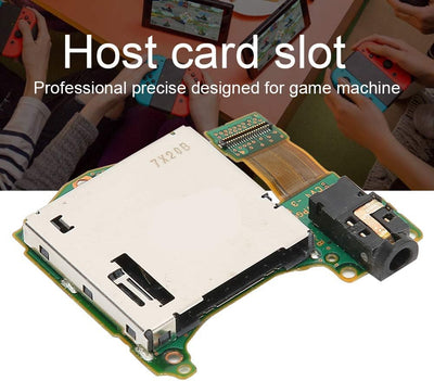Spielkartenleser Cartridge Slot Module,Ersatzkartenleser Board Slot Tray Kopfhörerlochanschluss,Game