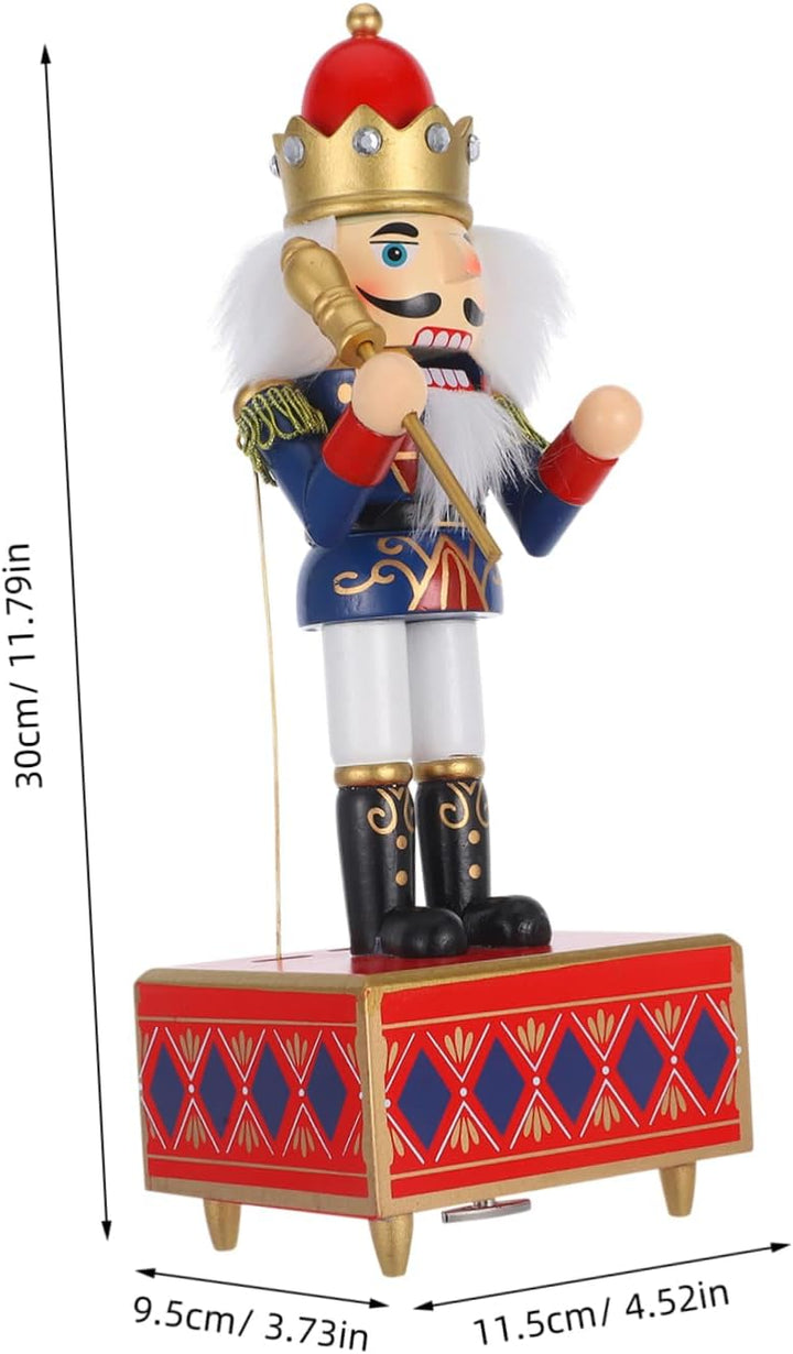 Cabilock Weihnachts Nussknacker Dekor Spieluhr Nussknacker Figur Handbemalt Ornament Für Wohnzimmer