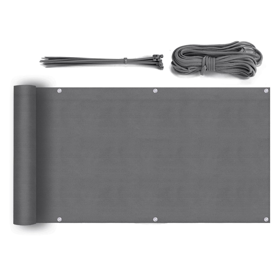 Sekey Balkon Sichtschutz Balkonabdeckung HDPE 220 g/m², 120x600cm, Leicht Transparent Wind- und UV-S