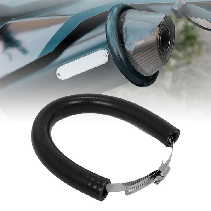JFG RACING 64 cm/25,2" Motorrad Auspuff Schutzring,Universeller-Schwarz | Verstellbarer Auspuff Schu