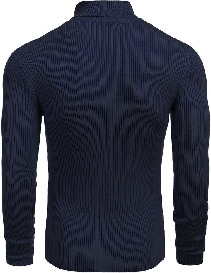 COOFANDY Herren Rollkragen Pullover Langarmshirt Feinstrick Sweater Rollkragen Freizeit Slim fit Bas