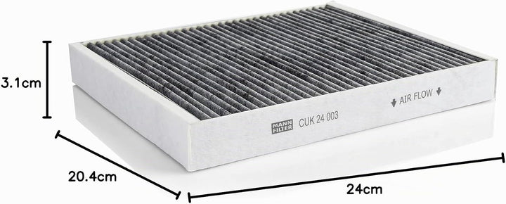 MANN-FILTER CUK 24 003 Innenraumfilter / Kabinenluftfilter - PKW + TRANSPORTER Aktivkohlefilter, Akt