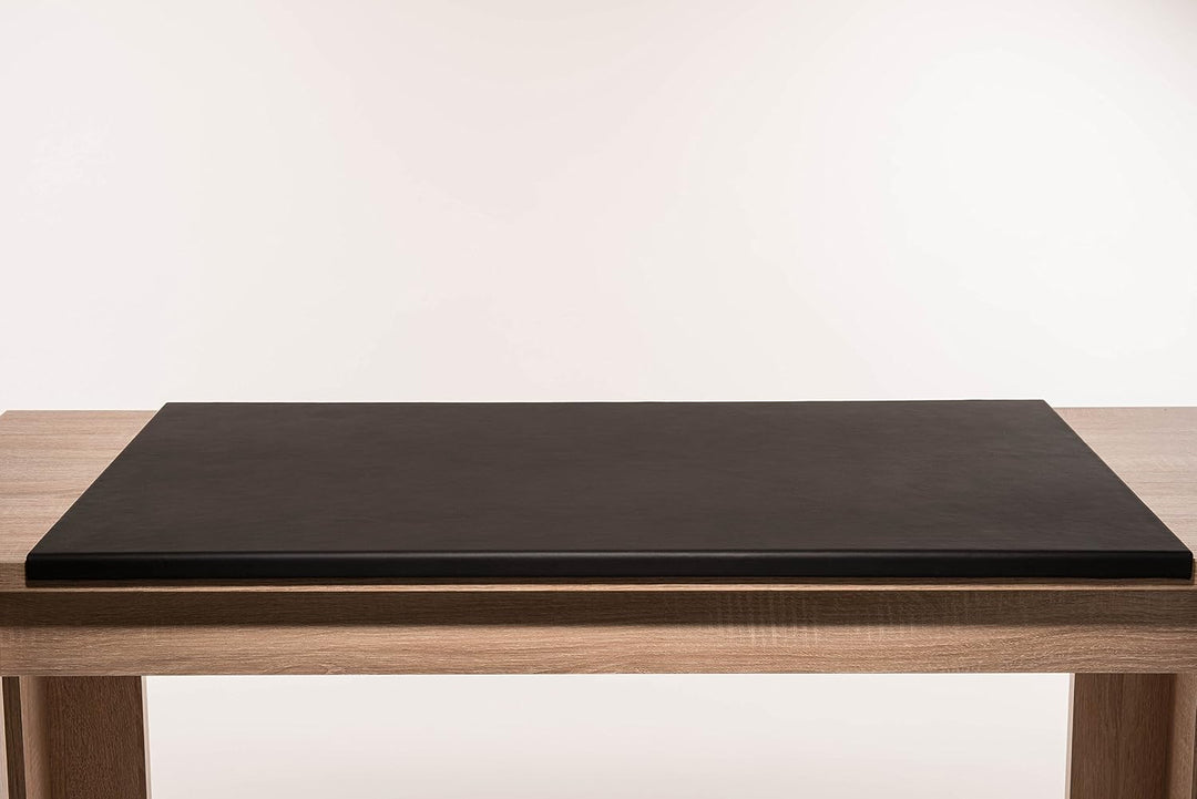 Luxentury Schreibtischunterlage Schreibunterlage Leder Kantenschutz: 88x59 cm Echtleder abgewinkelt