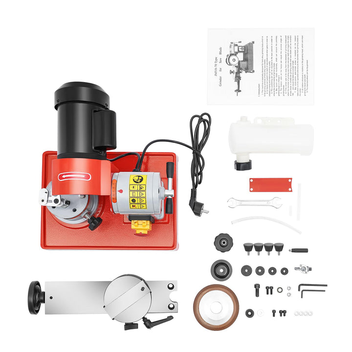 Schärfgerät für Sägeblatt, 370 W, 2850 U/min, elektrischer Dreher, Winkel verstellbar ± 80 °, Scheib