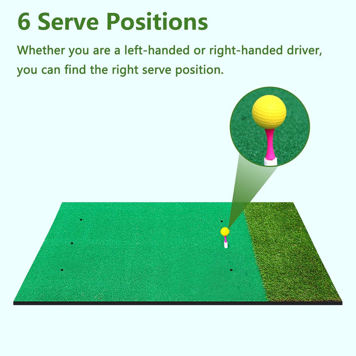 150×120cm Golf Abschlagmatte, Premium Faltbare Golf Trainingsmatte mit 9 Bällen & 9 Tees, Dicke Kuns