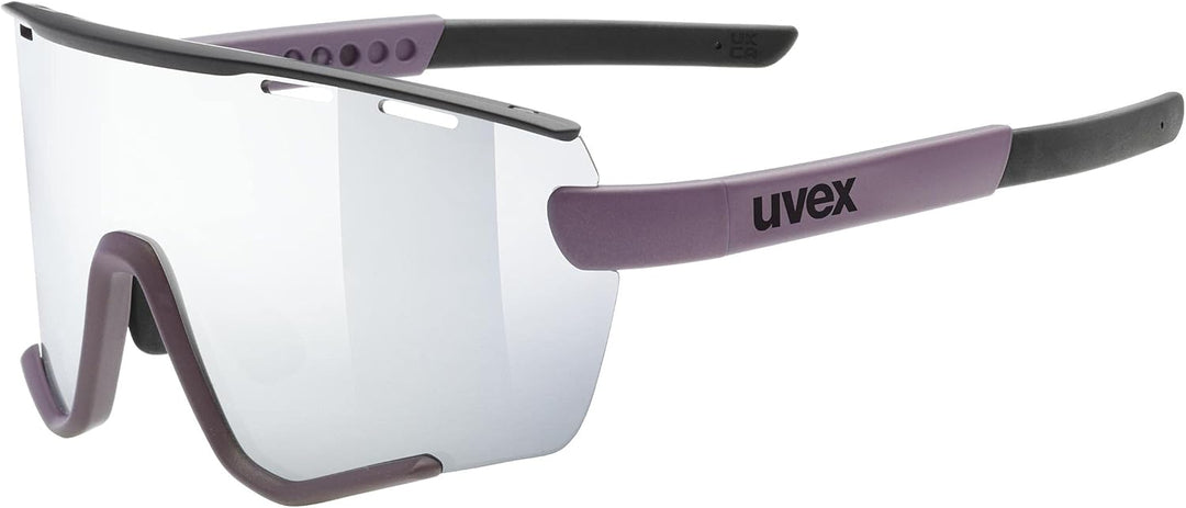 uvex Unisex Sportstyle 236 S Set Sportbrille (1er Pack) Einheitsgrösse plum black mat/silver, Einhei