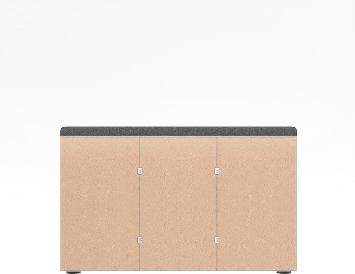 KOMTO Schuhbank mit Sitzfläche - Schuhregal Weiss 80 x 50 x 30 cm Schuhschrank mit Sitzbank Flur Ban