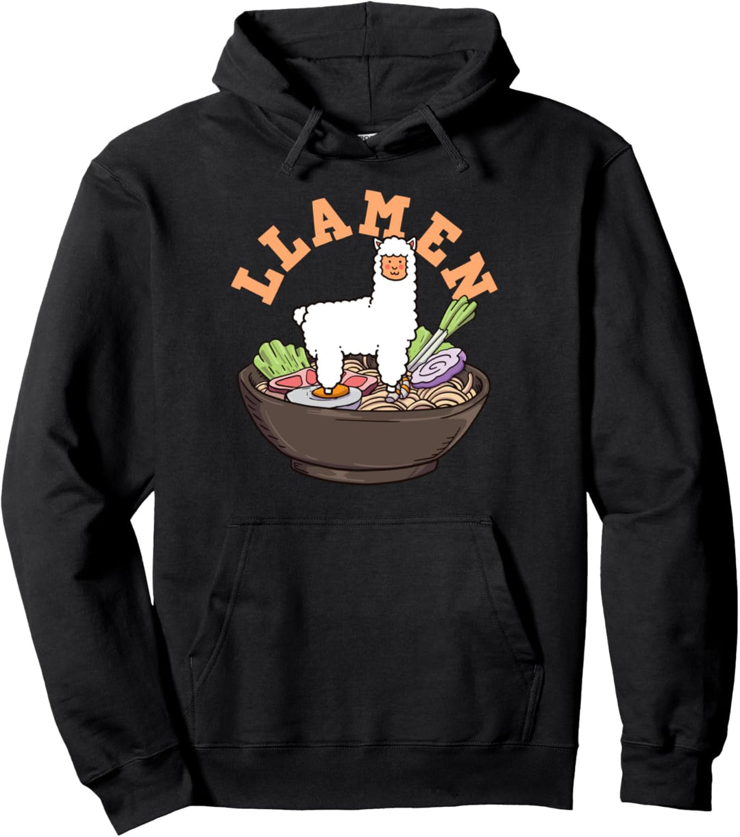 Ramen Lama Kawaii Pullover Hoodie