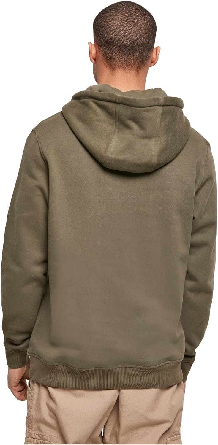 Build Your Brand mens Organic Hoody Hooded Sweatshirt L Olive, L Olive