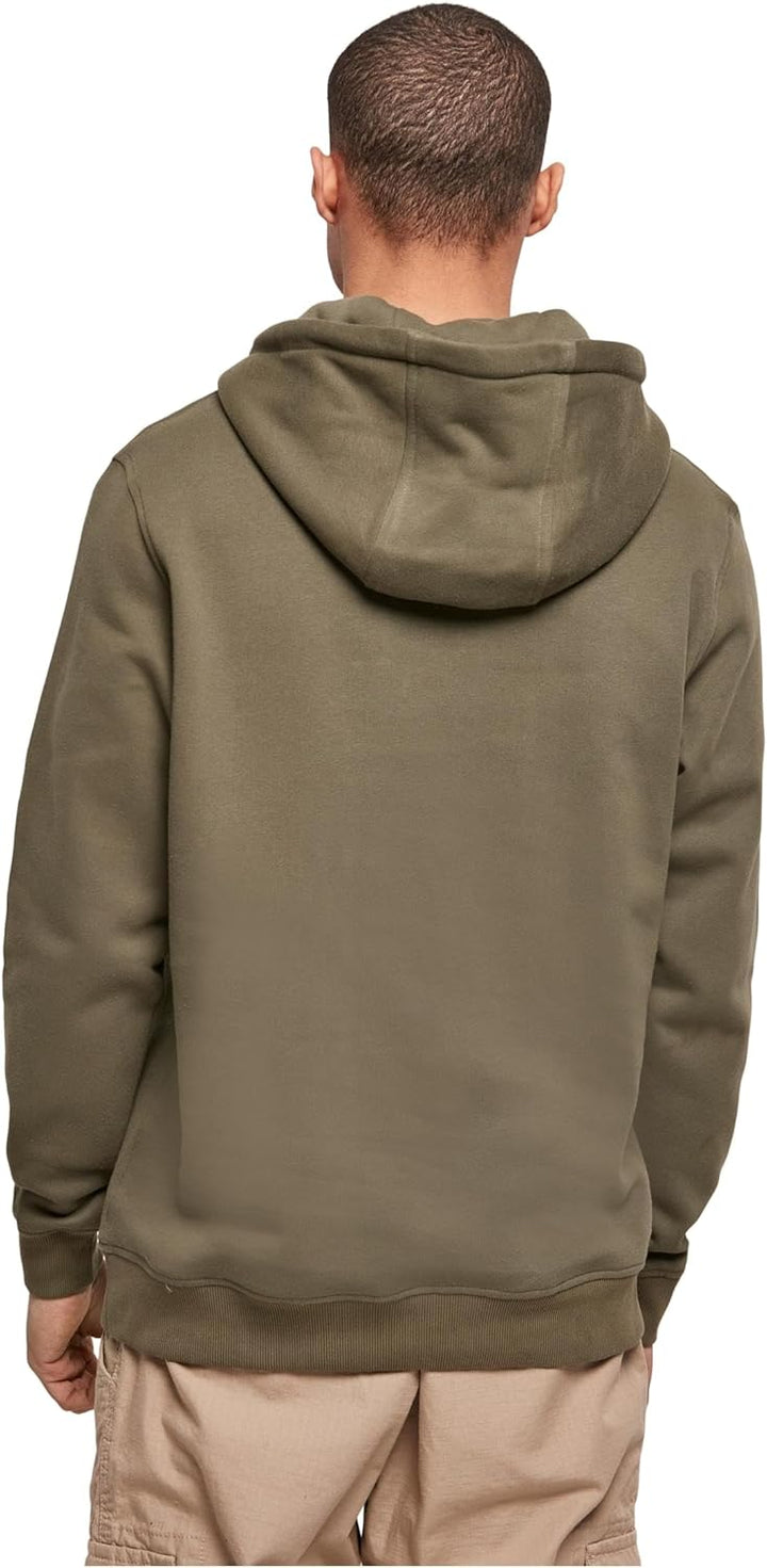 Build Your Brand mens Organic Hoody Hooded Sweatshirt L Olive, L Olive