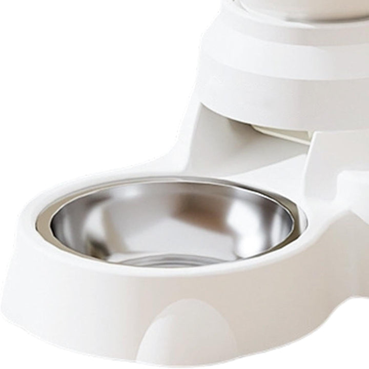 Automatic Cat Feeder and Water Dispenser - Automatic with Button Interactive Bowl | 1.5L Dog Feeding