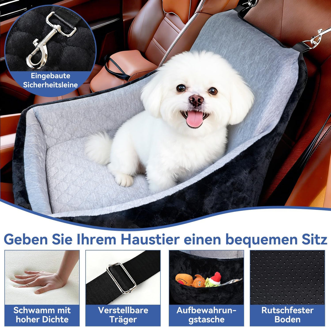 MH MYLUNE HOME Hunde Autositz für kleine & mittlere Hunde – Abnehmbarer, waschbarer Hundesitz bis 30