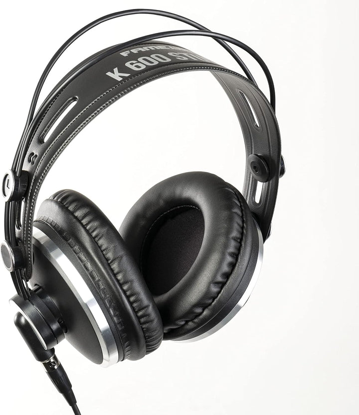 Fame Audio K 600 Studio, Geschlossene Studio Kopfhörer, Schwarz, Dynamischer Sound, Leichtes Gewicht