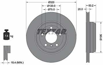 Textar 92122703 Bremsscheibe, Set of 2