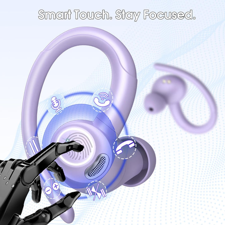 Csasan Bluetooth Kopfhörer Sport, in Ear Kopfhörer Kabellos Bluetooth 5.3 mit Ohrbügel, Hi-Fi Stereo