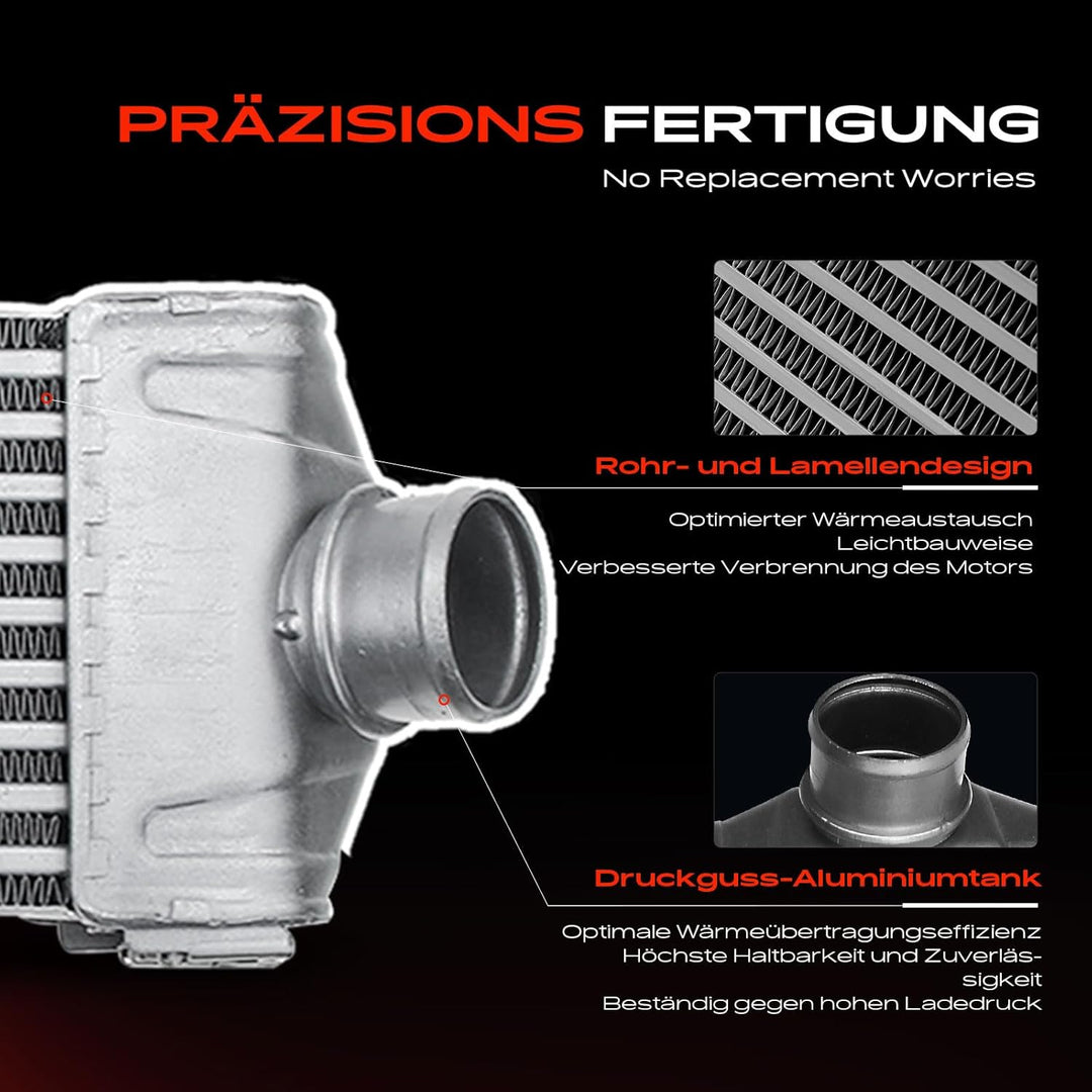 Frankberg Ladeluftkühler Diesel Kompatibel mit Transit Bus Kasten Pritsche/Fahrgestell Tourneo 2.2L