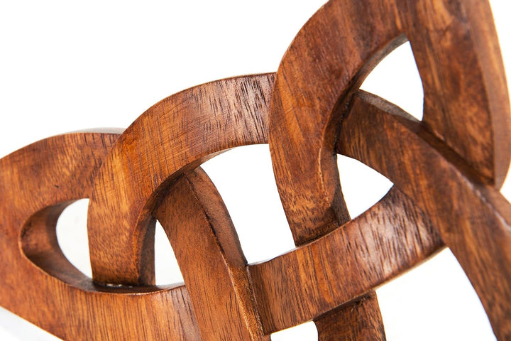 Windalf Handgearbeitetes Rustikales Holzbild Keltischer Knoten DIATHAN 35 cm Holzornament Wandbild S