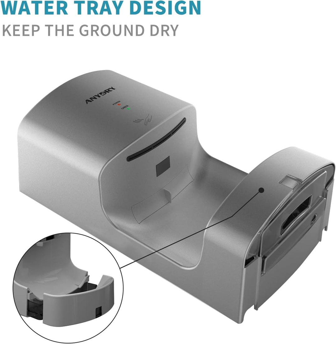 anydry 2630TS Automatischer Händetrockner Elektrisch Für Wandmontage,Mit Ablaufwanne,ABS