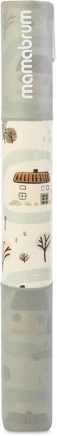 Mamabrum Beidseitige Spielmatte 180x120 cm für Babys und Kleinkinder, Weiche XPE Unterlage zum Krabb