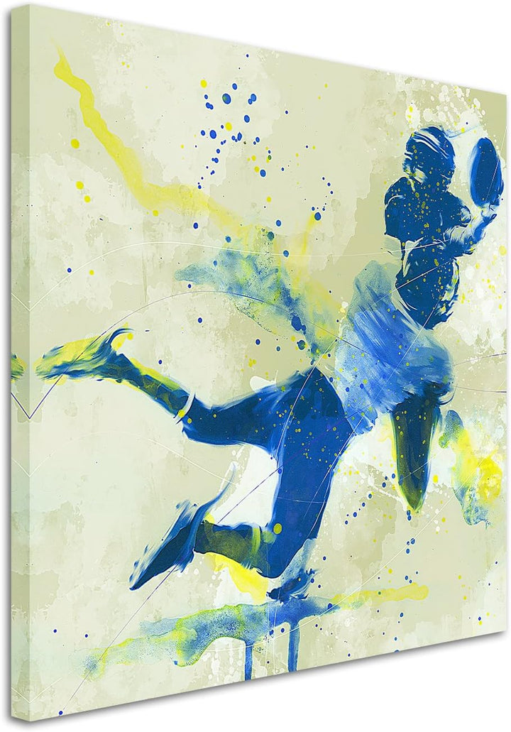 Paul Sinus Art American Football I 60x60cm SPORTBILDER Splash Art Wandbild Aquarell Art