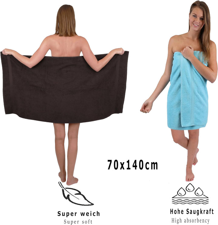 Betz 10-TLG. Handtuch-Set Premium 100% Baumwolle 2 Duschtücher 4 Handtücher 2 Gästetücher 2 Waschhan