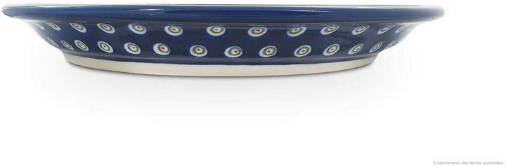 Bunzlauer Keramik flacher Teller (Speiseteller) Form 2, Ø 24,8 cm, H=3,0cm, Dekor 166a
