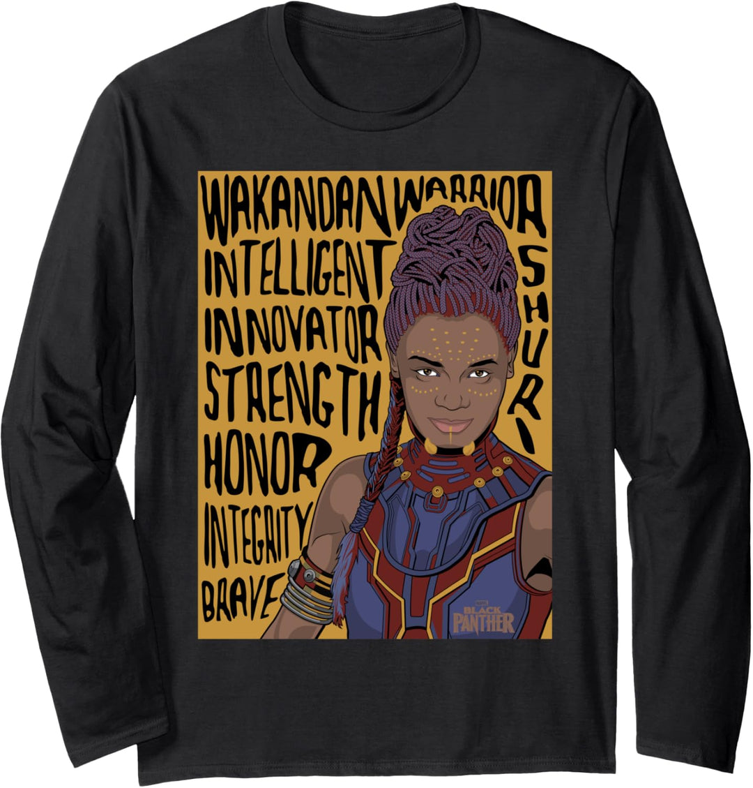 Marvel Black Panther Shuri Definitions Poster Langarmshirt