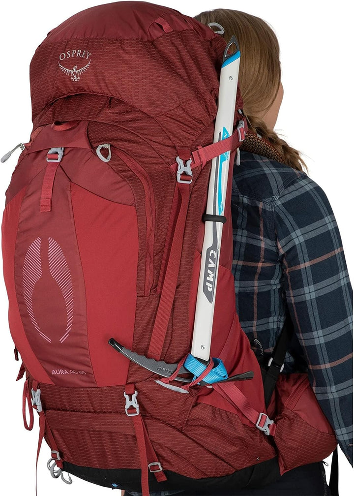 Osprey Damen Aura Ag Backpacking Rucksack Aura AG 65 Berry Sorbet Red WM/L (1er Pack), Berry Sorbet