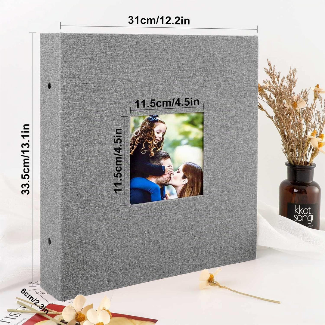 Lanpn Fotoalbum 10x15 1000, Extra Grosses XXL Leinen Einstecken Einsteckalbum für Hoch und Querforma