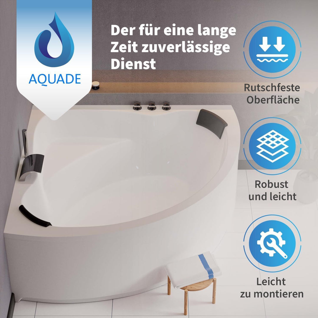 AQUADE Acryl Eckbadewanne 150x150 Modell: Koblenz - Weiss Badewanne Komplettset 150x150 - Badewanne
