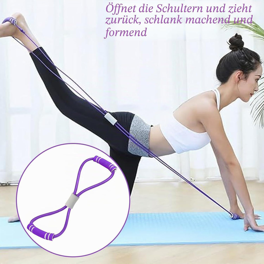 Bauchtrainer Sit-Up Trainingsgeräte Bodybuilding Ganzkörpertrainer 6 Tubes Elastische Zugseil Expand