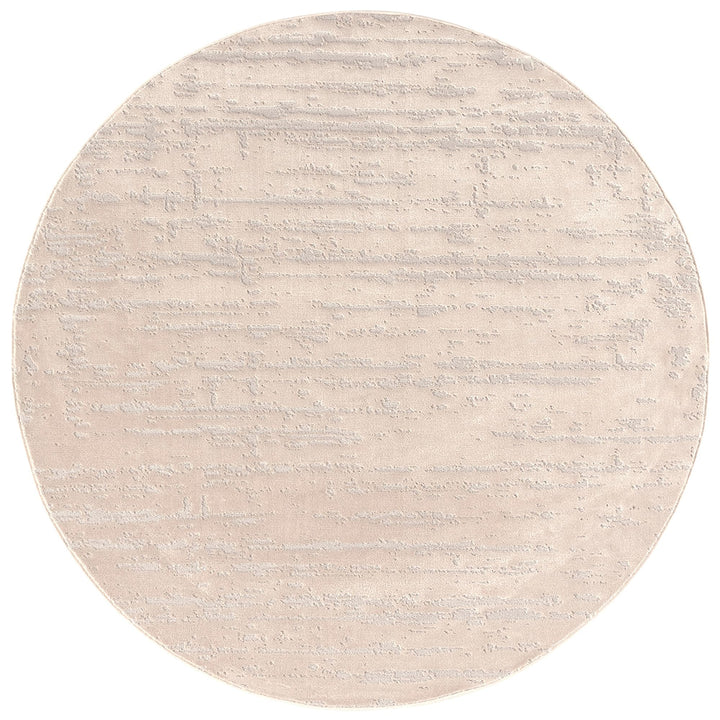 Rund Kurzflor Teppich Wohnzimmer Beige 120 cm, Moderner Super Soft Kurzflor Teppich 120 x 120 cm Bei