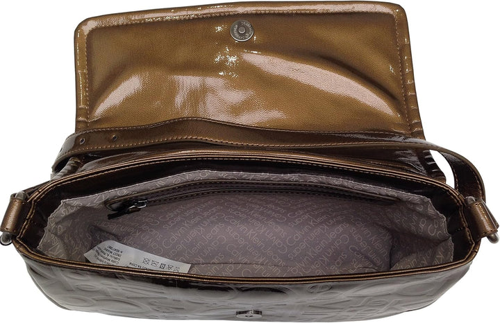 Calvin Klein Jeans Maggie Metallized CUX006AED00, Damen Clutches 26x14x6 cm (B x H x T) Braun Tobacc