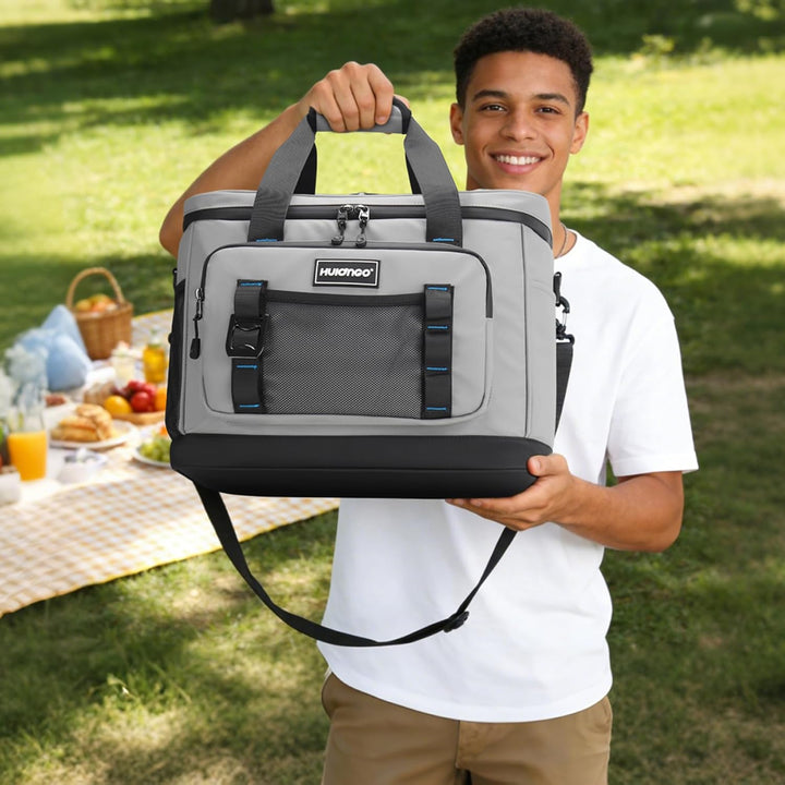 Hulongo Kühltasche, 30 L grosse isolierte Kühltasche, wasserdichte Thermotasche für Picknicks, ausla