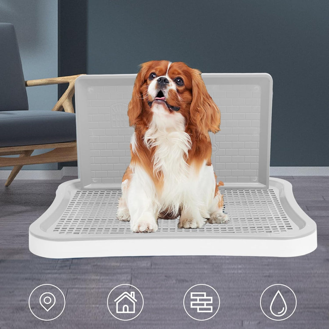 HEEPDD Hundetöpfchen-Toilette mit Abnehmbarer Spritzwand, für den Innenbereich, Netz-Trainingstoilet