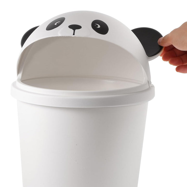 Panda Mülleimer Mit Deckel Süsser Cartoon Abfallkorb Für Küche Badezimmer Und Büro Innen-Mülleimer A