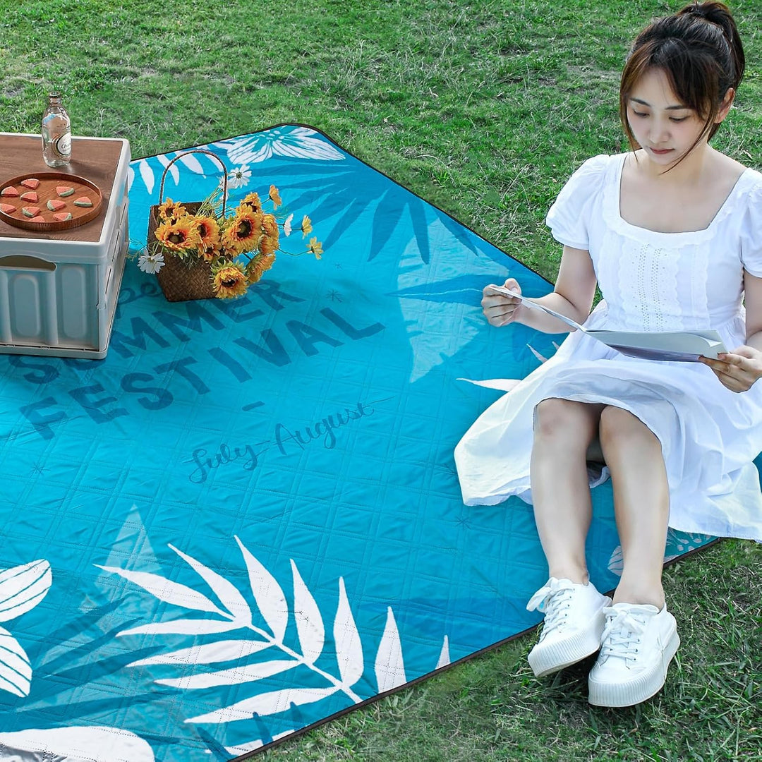 Picknickdecke wasserdicht waschbar, Stranddecke Sandfrei XXL Campingdecke Strandmatte isoliert mit w