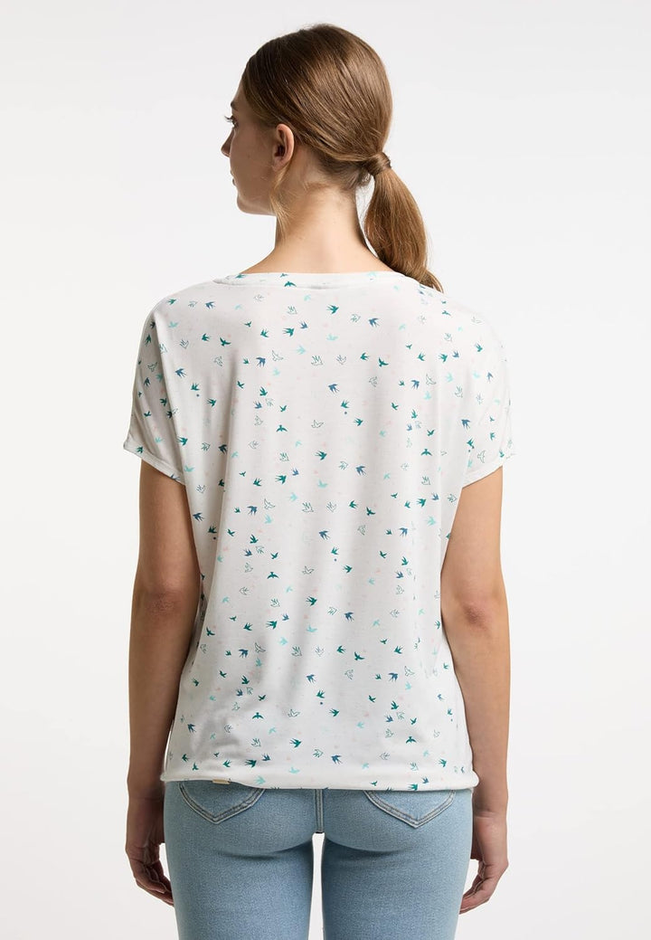 Ragwear PECORI Print Damen Top S Off White, S Off White