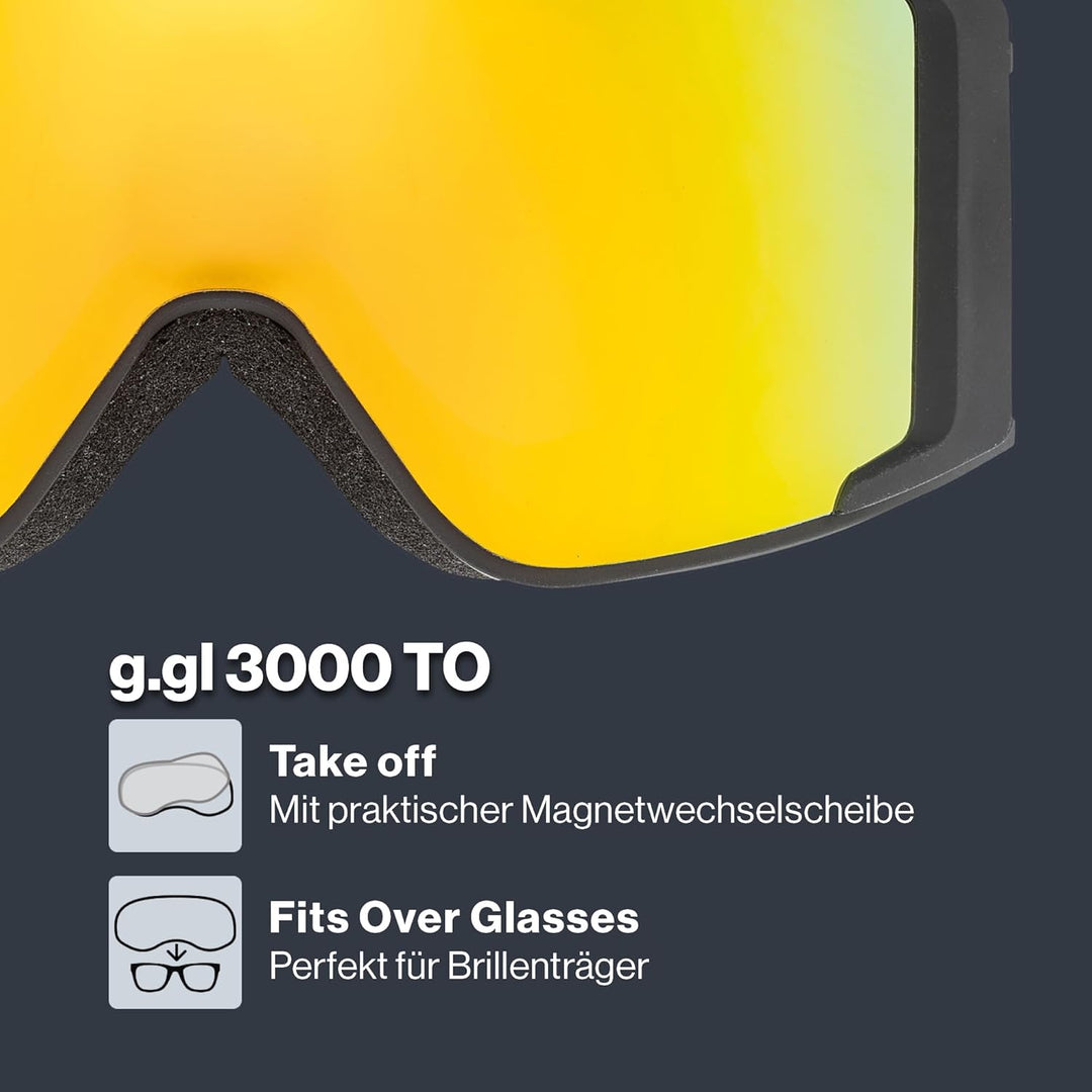 Uvex Unisex G.gl 3000 To Skibrille (1er Pack) Einheitsgrösse black mat/gold-rose, Einheitsgrösse bla