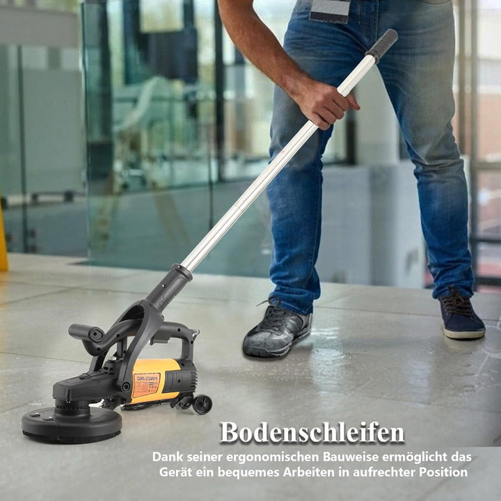 3800W Betonschleifer Betonfräse Sanierungsfräse Set mit Diamantschleiftopf und Absaughaube, mit 180m