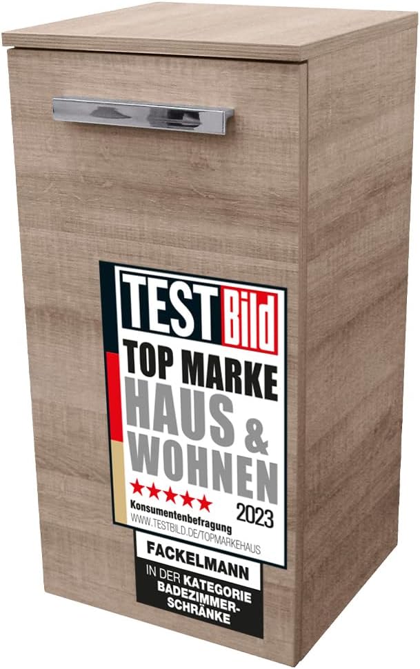 FACKELMANN Unterschrank A-VERO / Badschrank mit gedämpften Scharnieren / Masse (B x H x T): ca. 35 x