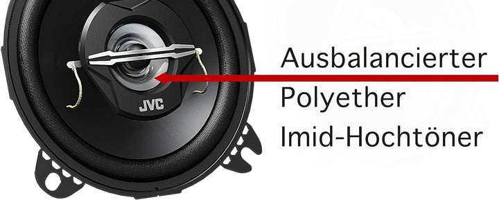 Blaupunkt BPA1119BT Autoradio, 1 DIN, Bluetooth, USB, Schwarz & JVC CS-J420X 10 cm 2-Wege-Koaxial-La