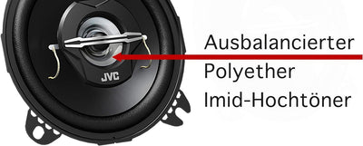 Blaupunkt BPA1119BT Autoradio, 1 DIN, Bluetooth, USB, Schwarz & JVC CS-J420X 10 cm 2-Wege-Koaxial-La