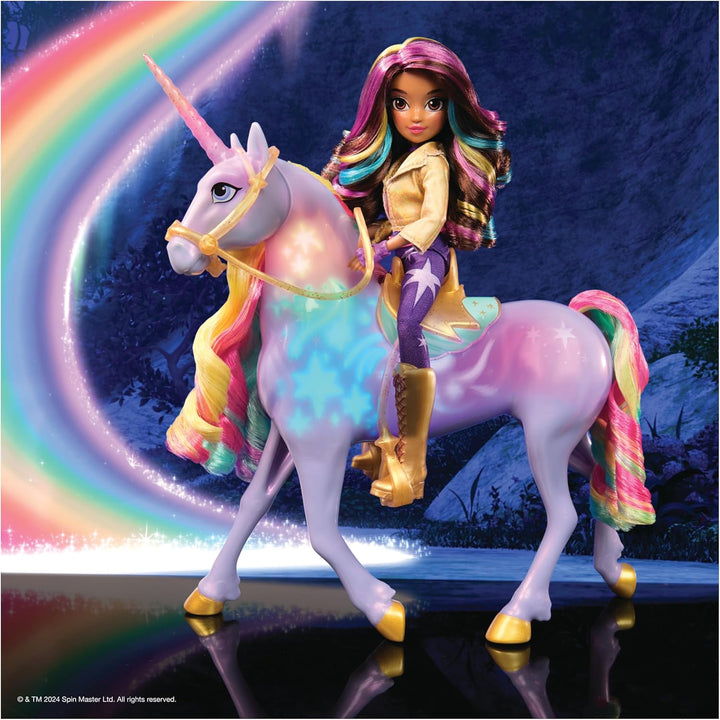 Unicorn Academy Sophia und Licht-Magie Wildstar - ca. 28 cm grosses Einhorn mit Licht- und Soundeffe
