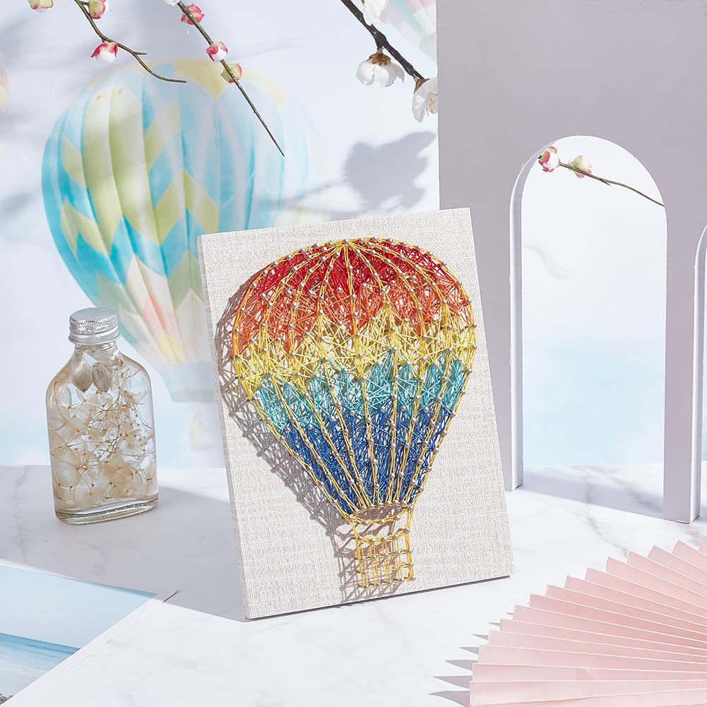 WEBEEDY String Art Kit Für Anfänger, Erwachsene Und Kinder, Handgefertigt Heissluftballons 3D Heissl