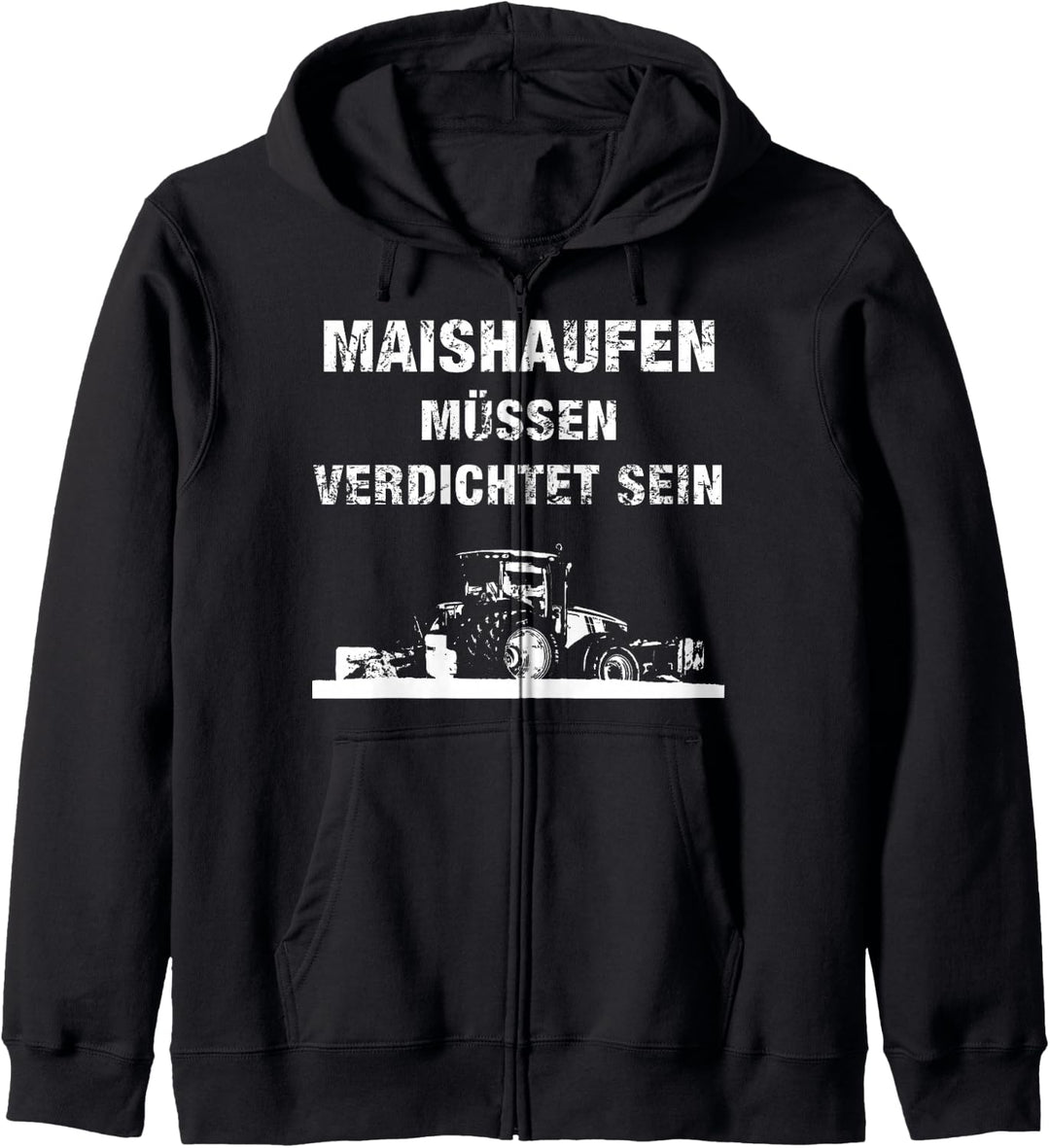 Landwirt Mais häckseln Landwirtschaft Bauer Silo fahren Kapuzenjacke