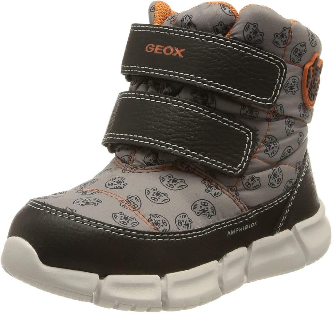 Geox Jungen B Flexyper Boy B ABX Stiefeletten 22 EU Grey Orange, 22 EU Grey Orange